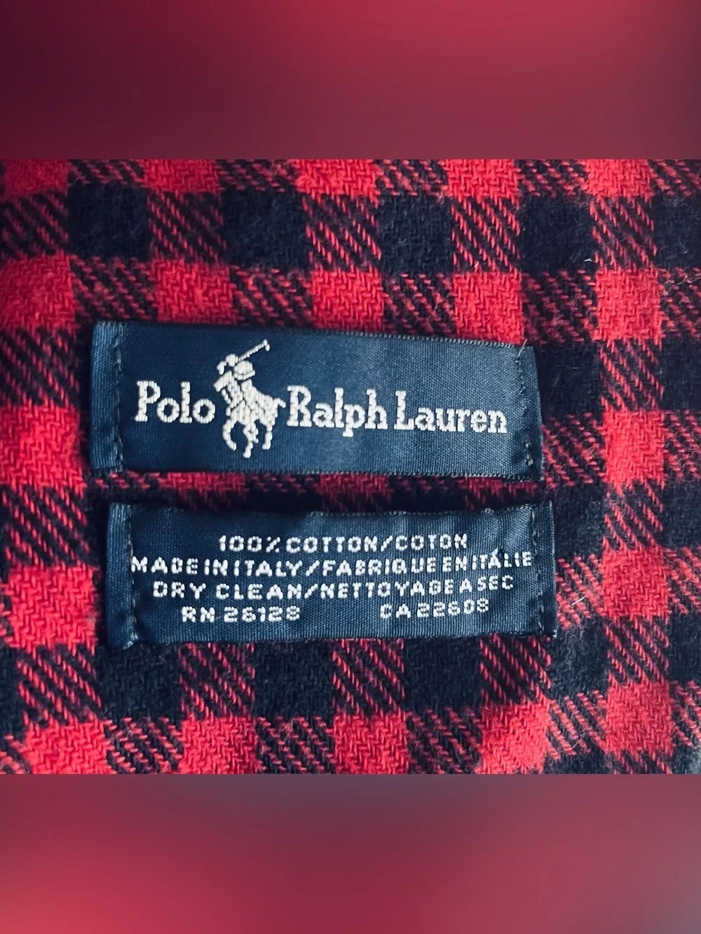 High-End Tier Polo Ralph Lauren scarf made in Italy & 💯 % COTTON. Excellent